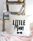 Little Man Baby Cotton Canvas Pillow Cover