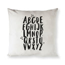 Alphabet Cotton Canvas Pillow Cover