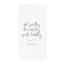 Act Justly Love Mercy Walk Humbly, Micah 6:8 Cotton Canvas Scripture, Bible Kitchen Tea Towel