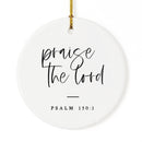 Praise the Lord Scripture Christmas Ornament