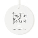 Trust in the Lord Scripture Christmas Ornament