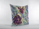 18” Terracotta Hibiscus Indoor Outdoor Zippered Throw Pillow