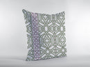 18" White Bird Maze Zippered Throw Pillow