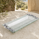 Olive Oblong Glass Serving Tray