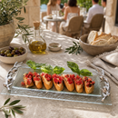 Olive Oblong Glass Serving Tray