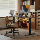 Electric Standing Desk 48x24 Height Adjustable Dark Walnut