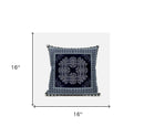 16" X 16" Gray And Orange Zippered Geometric Indoor Outdoor Throw Pillow