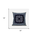 18" X 18" Gray And Orange Zippered Geometric Indoor Outdoor Throw Pillow