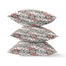 16" X 16" Brown And Pink Blown Seam Floral Indoor Outdoor Throw Pillow
