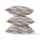 18" X 18" Brown And Pink Blown Seam Floral Indoor Outdoor Throw Pillow