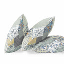 18" Gray Cream Boho Floral Indoor Outdoor Throw Pillow