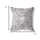 16?ǥ Gray Pink Patch Indoor Outdoor Throw Pillow