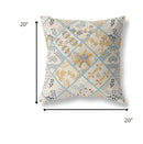 18” Gold Cream Patch Indoor Outdoor Throw Pillow