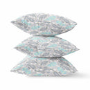 16?ǥ Gray Turquoise Boho Paisley Indoor Outdoor Throw Pillow