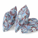 18” Blue Red Tropical Indoor Outdoor Throw Pillow