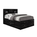 Lucille - 5 Piece Bedroom Set With Storage Drawers And Bookcase Headboard