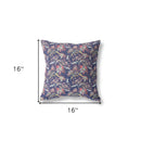 16” Midnight Blue Roses Indoor Outdoor Throw Pillow