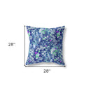 18" Purple Blue Springtime Indoor Outdoor Throw Pillow