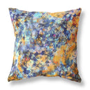16" Orange Indigo Springtime Indoor Outdoor Throw Pillow