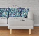 18" Blue Turquoise Springtime Indoor Outdoor Throw Pillow