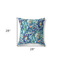 18" Blue Turquoise Springtime Indoor Outdoor Throw Pillow