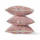 16?ǥ Magenta Orange Paisley Indoor Outdoor Throw Pillow