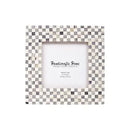 Baby Picture Frames Checkered Pattern Bone Inlay Collection - 4x4