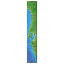 Crystal River to Tampa Bay, Florida Map Wooden Sign | Wall Art Print on Real Wood
