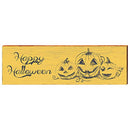 Halloween Sketch with Pumpkins Home Decor Art Print on Real Wood