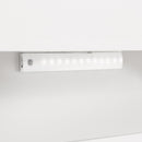 Full Pine Wood Bed with Bookcase Headboard ,LED Motion Sensor Light, Bed Guardrails,White