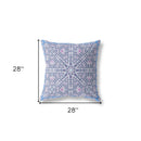 18” Lilac Blue Geostar Indoor Outdoor Throw Pillow