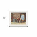 Country Bath 6 White Framed Print Bathroom Wall Art