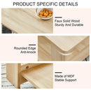 A modern and practical log colored textured coffee table,tea table. The double-layer coffee table is made of MDF material. Suitable for living room 43.3"x21.6"x16.5"