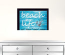 Beach Life 2 Black Framed Print Wall Art