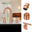 Two-Handle Copper Widespread Bathroom Sink Faucet