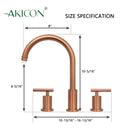 Two-Handle Copper Widespread Bathroom Sink Faucet