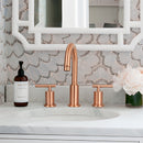 Two-Handle Copper Widespread Bathroom Sink Faucet