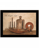 A Simple Life 3 Black Framed Print Wall Art