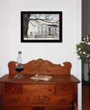 A Little Snow House 3 Black Framed Print Wall Art