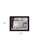 A Little Snow House 3 Black Framed Print Wall Art
