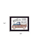 All Hearts Come Home For Love Truck 3 Black Framed Print Wall Art