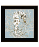 Coral Seahorse I 3 Black Framed Print Wall Art