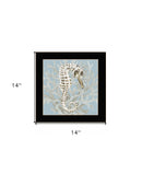 Coral Seahorse I 3 Black Framed Print Wall Art