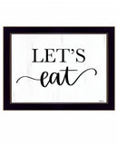 Lets Eat 2 White Framed Print Wall Art