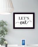 Lets Eat 2 White Framed Print Wall Art