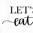 Lets Eat 2 White Framed Print Wall Art