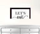 Lets Eat 2 White Framed Print Wall Art