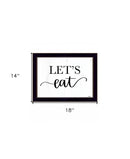 Lets Eat 2 White Framed Print Wall Art