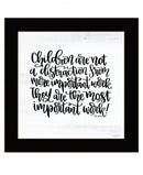 The Most Important Work 3 Black Framed Print Wall Art