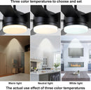 52 Inch Black Ceiling Fan With Dimmable 3 Color LED Lights And Remote